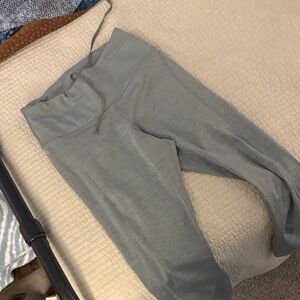 Gray High-Waisted Leggings